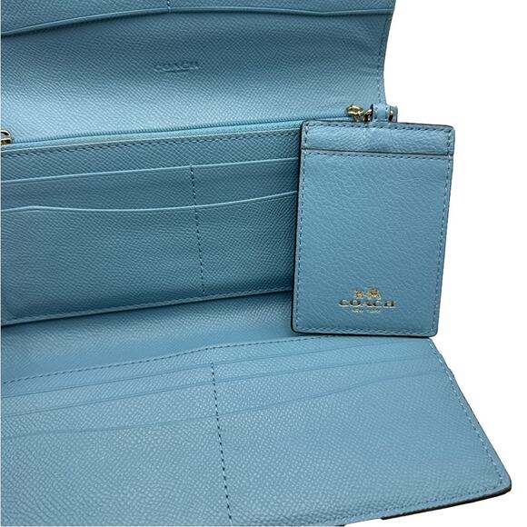 COACH Blue Wallet with Chain Id / Card Slot Case - Picture 12 of 16